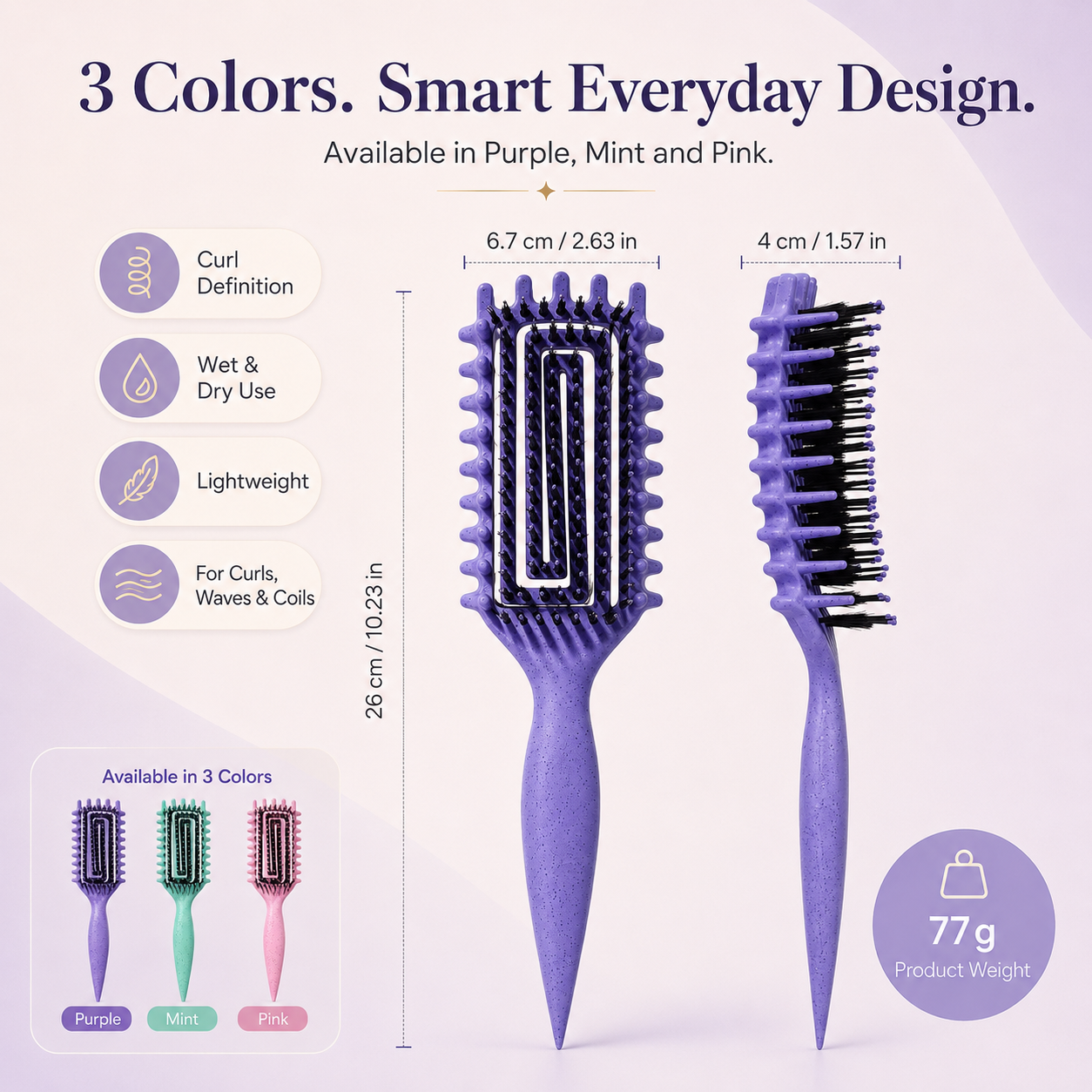 2026 Curl Defining & Detangling Brush 🔥