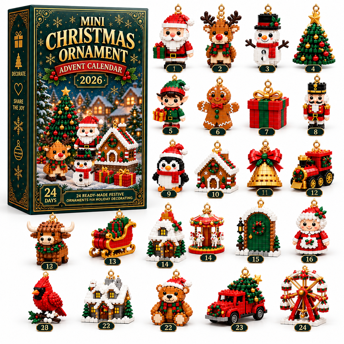 🎄 Christmas Ornament Advent Calendar – 24 Days of Magic