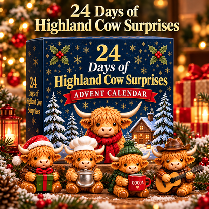 🐮 Highland Cow Advent Calendar – 24 Days of Surprises