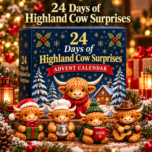 🐮 Highland Cow Advent Calendar – 24 Days of Surprises