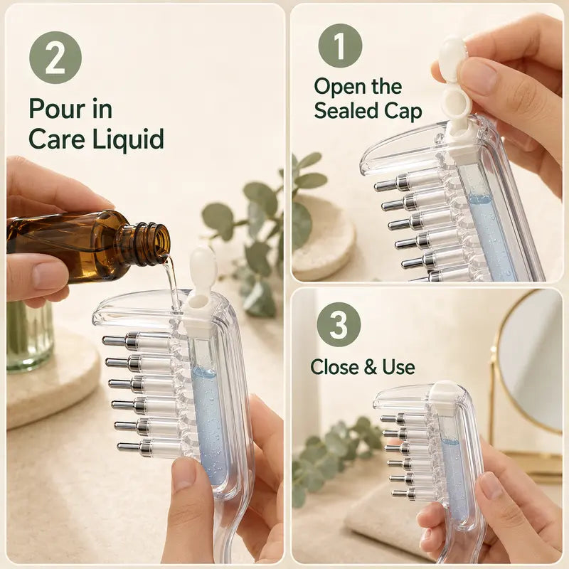 Refillable Scalp Liquid Applicator & Massage Comb 🔥