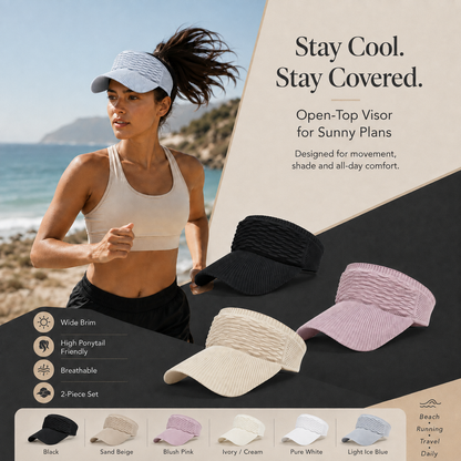 High-Ponytail Sun Visor Hats 🧢 | Buy 1 Get 1 Free