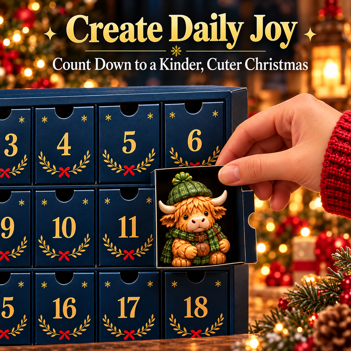 🐮 Highland Cow Advent Calendar – 24 Days of Surprises