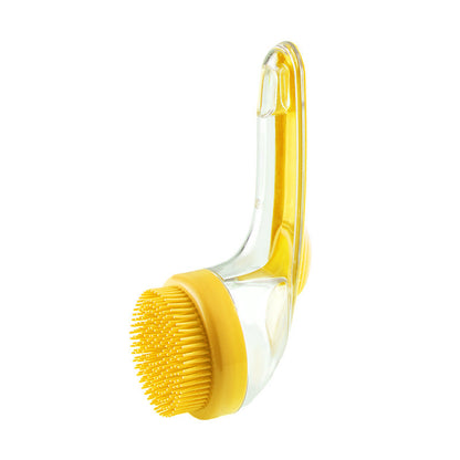 2-in-1 Pet Bath Brush with Shampoo Dispenser – Gentle Grooming & Deshedding Scrubber for Dogs & Cats