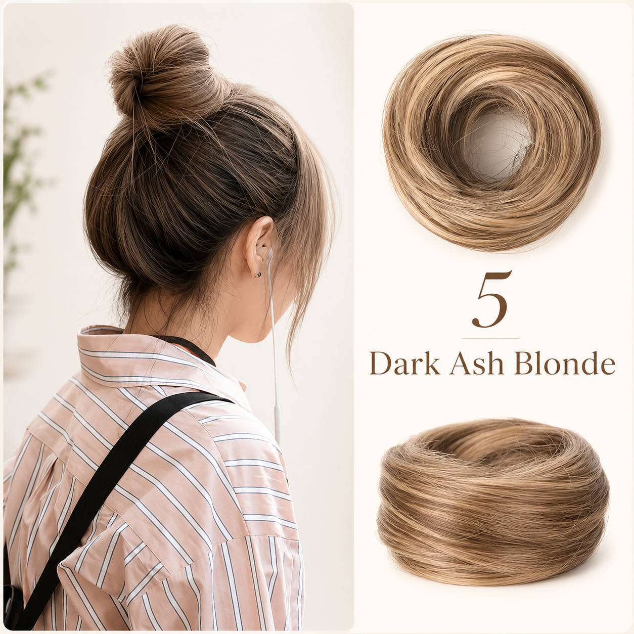 Messy Bun Hair Piece Scrunchie for Instant Volume 🔥