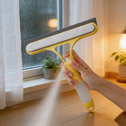 3-in-1 Bathroom Mirror & Glass Cleaning Tool