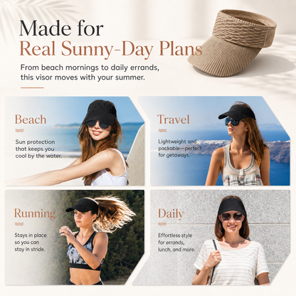 High-Ponytail Sun Visor Hats 🧢 | Buy 1 Get 1 Free 🔥