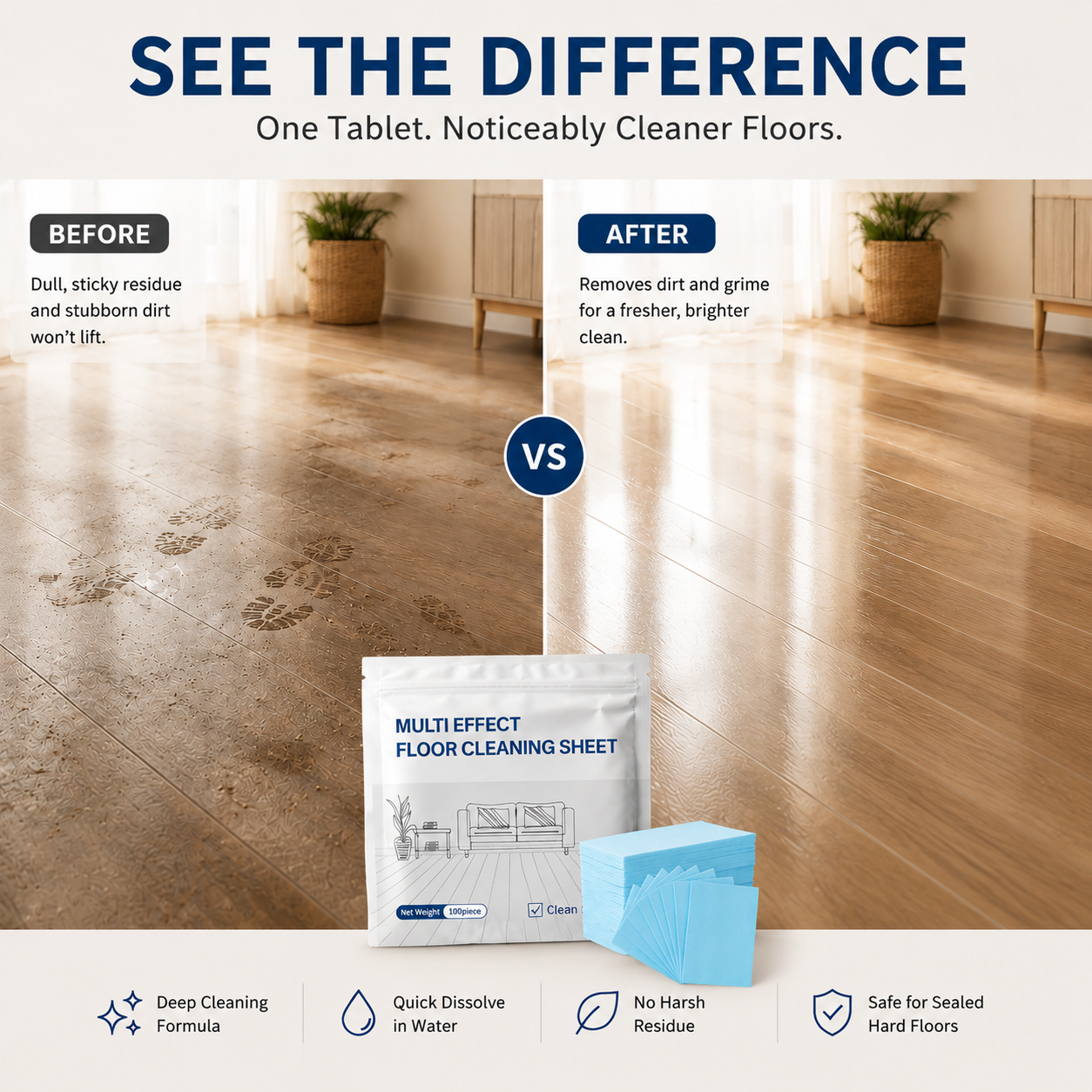 5-Scent Multi-Surface Floor Cleaning Sheets