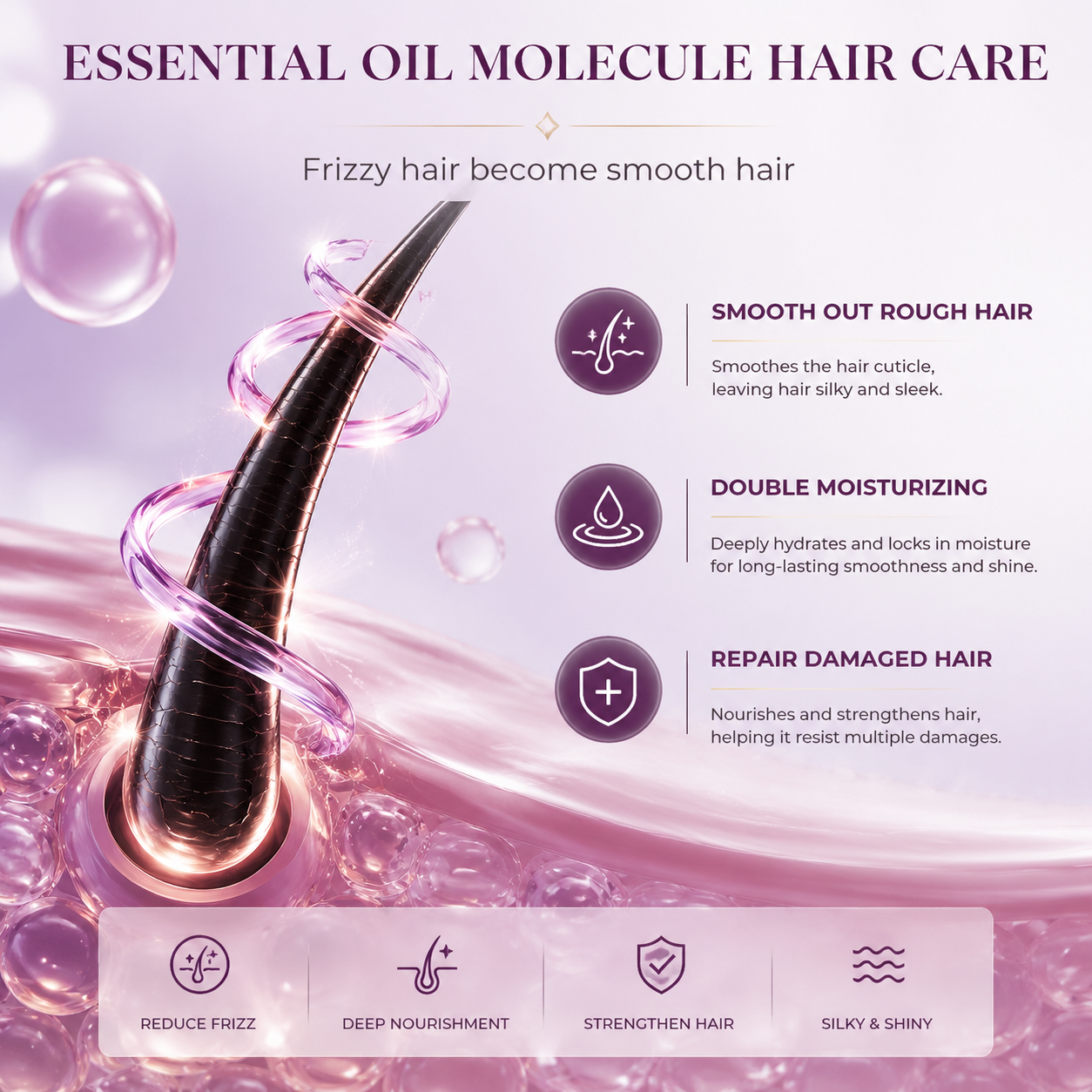 Violet Vitamin Hair Capsules with Argan Oil