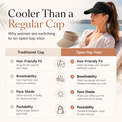 High-Ponytail Sun Visor Hats 🧢 | Buy 1 Get 1 Free 🔥