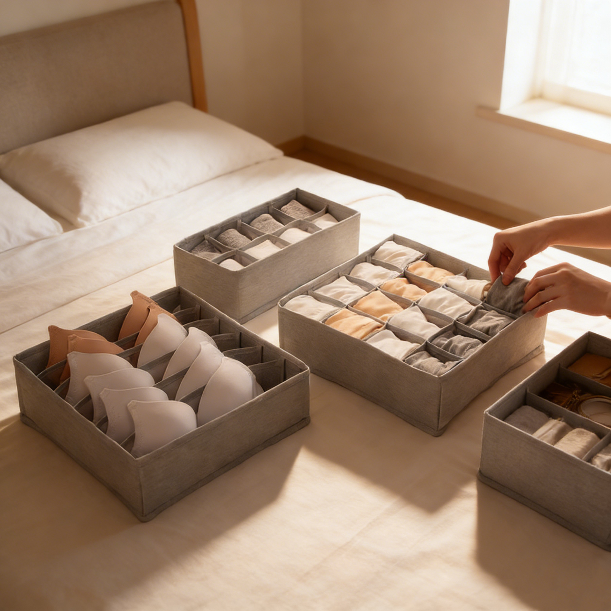 Drawer Divider Storage Box for Underwear & Socks