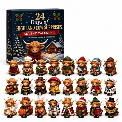 🐮 Highland Cow Advent Calendar – 24 Days of Surprises