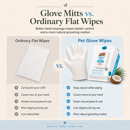 40-Piece Coconut Pet Grooming Glove Wipes 🔥