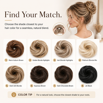 Messy Bun Hair Piece Scrunchie for Instant Volume 🔥