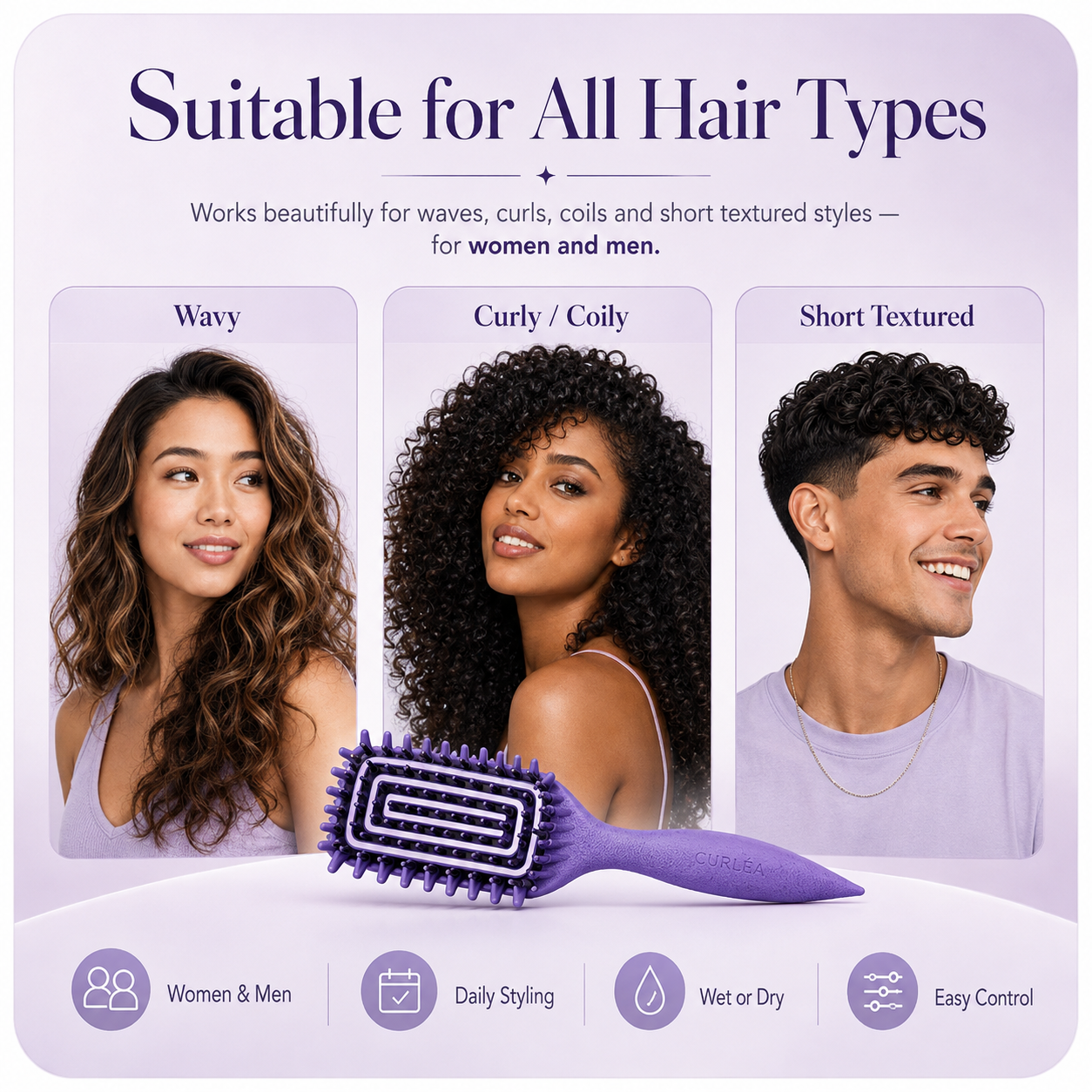 2026 Curl Defining & Detangling Brush 🔥