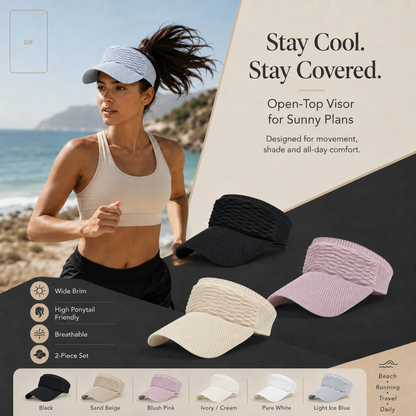 High-Ponytail Sun Visor Hats 🧢 | Buy 1 Get 1 Free 🔥