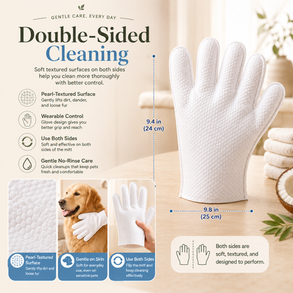 40-Piece Coconut Pet Grooming Glove Wipes 🔥