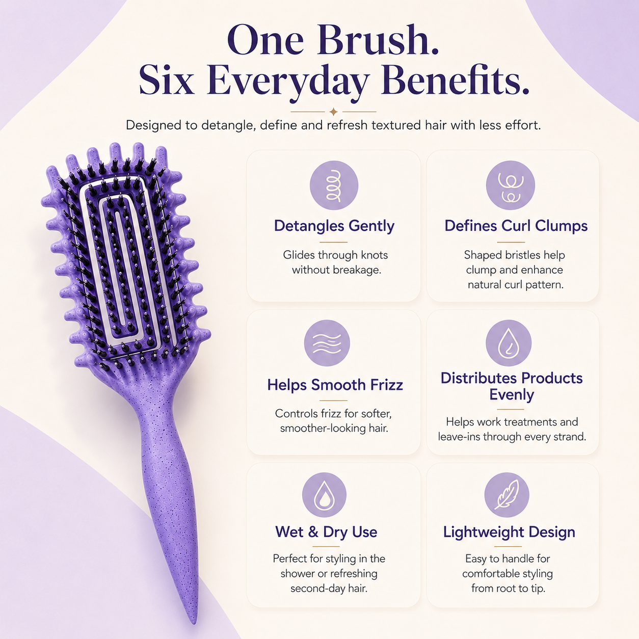 2026 Curl Defining & Detangling Brush 🔥