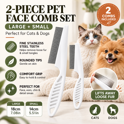 Pet Face & Detail Grooming Comb Set