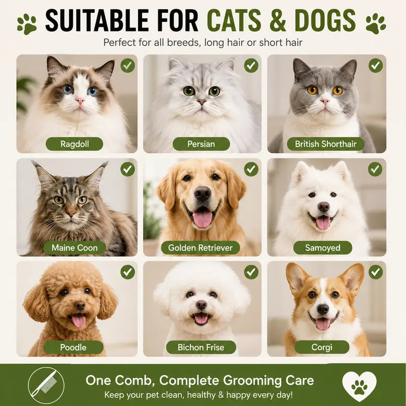 pet face comb suitable for cats and dogs