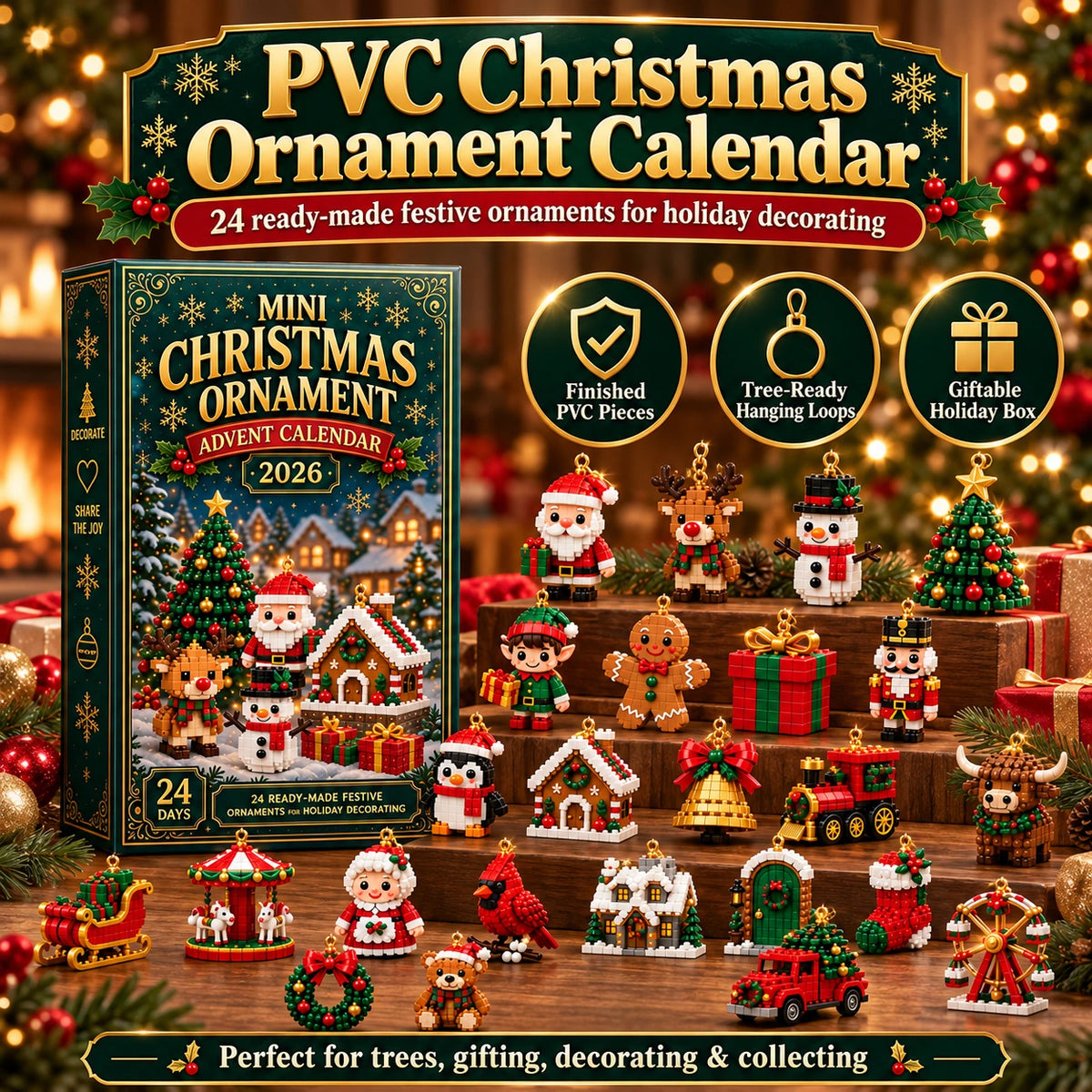 🎄 Christmas Ornament Advent Calendar – 24 Days of Magic