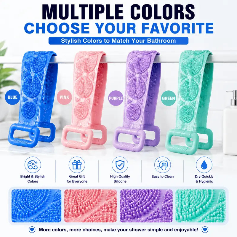 Double-Sided Silicone Back Scrubber 🔥