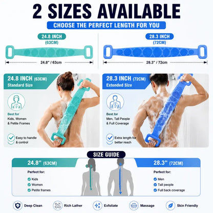 Double-Sided Silicone Back Scrubber 🔥